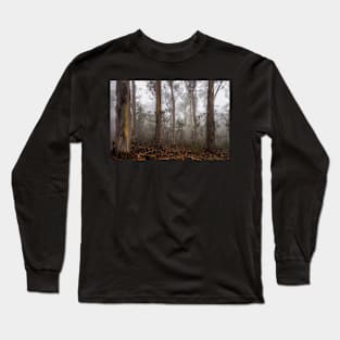 Eucalypt forest in fog, Victorian High Country, Australia Long Sleeve T-Shirt